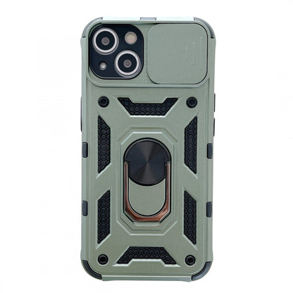 Husa de protectie Klevo compatibila cu Apple iPhone 13 Defender Model 4 cu suport,Verde