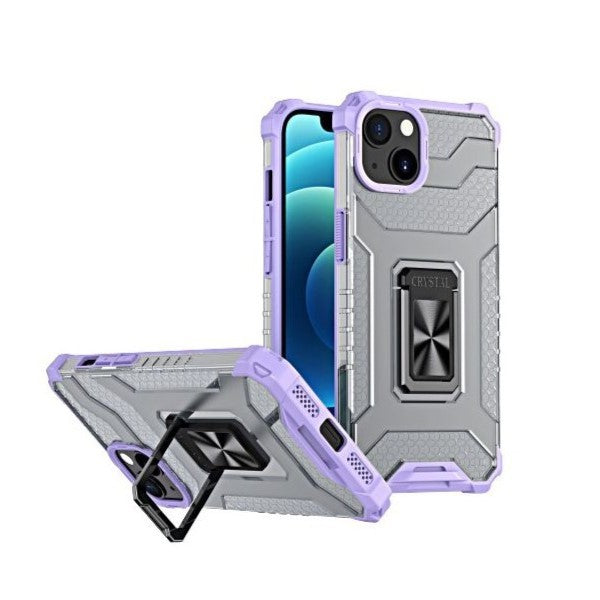 Husa de protectie Klevo compatibila cu Apple iPhone 13 Mini Acrylic Armor cu suport Mov