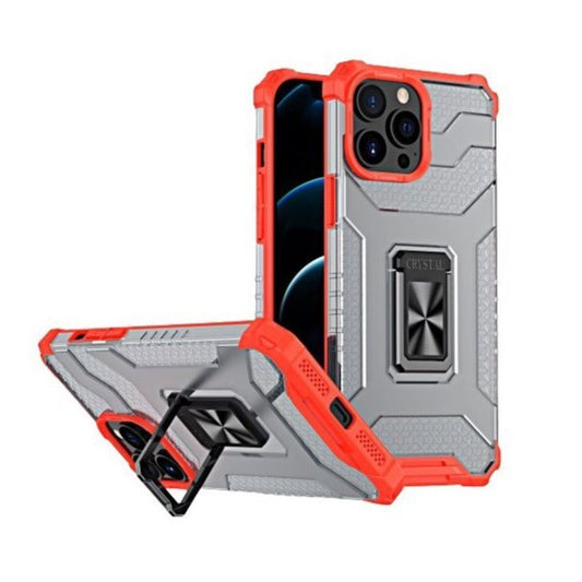 Husa de protectie Klevo compatibila cu Apple iPhone 13 Pro Acrylic Armor cu suport Rosu