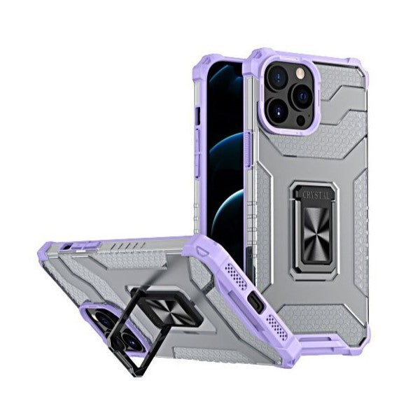 Husa de protectie Klevo compatibila cu Apple iPhone 13 Pro Max Acrylic Armor cu suport Mov