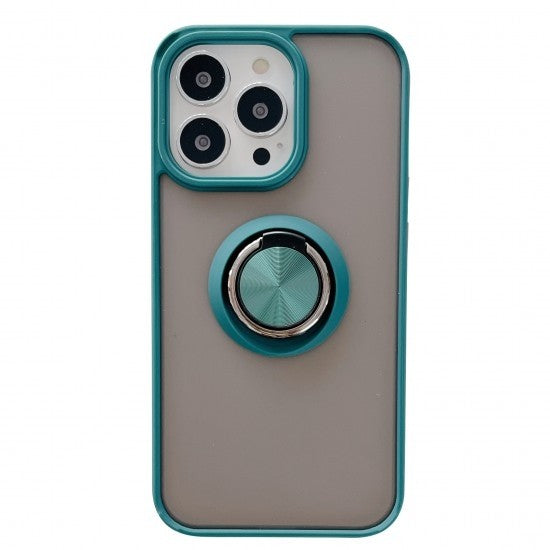 Husa de protectie Klevo compatibila cu Apple iPhone 13 Pro Max,Defender cu prindere inel,Verde