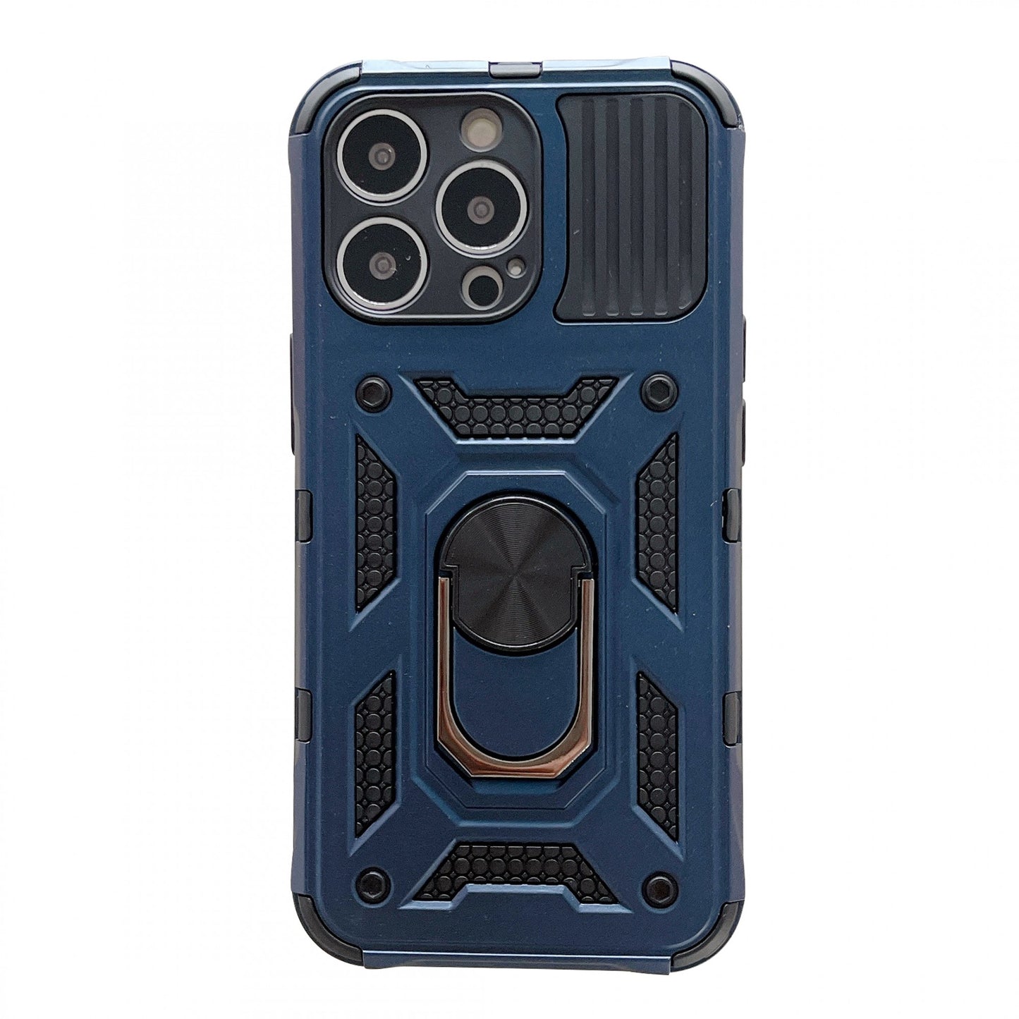 Husa de protectie Klevo compatibila cu Apple iPhone 13 Pro Max Defender Model 4 cu suport,Albastru
