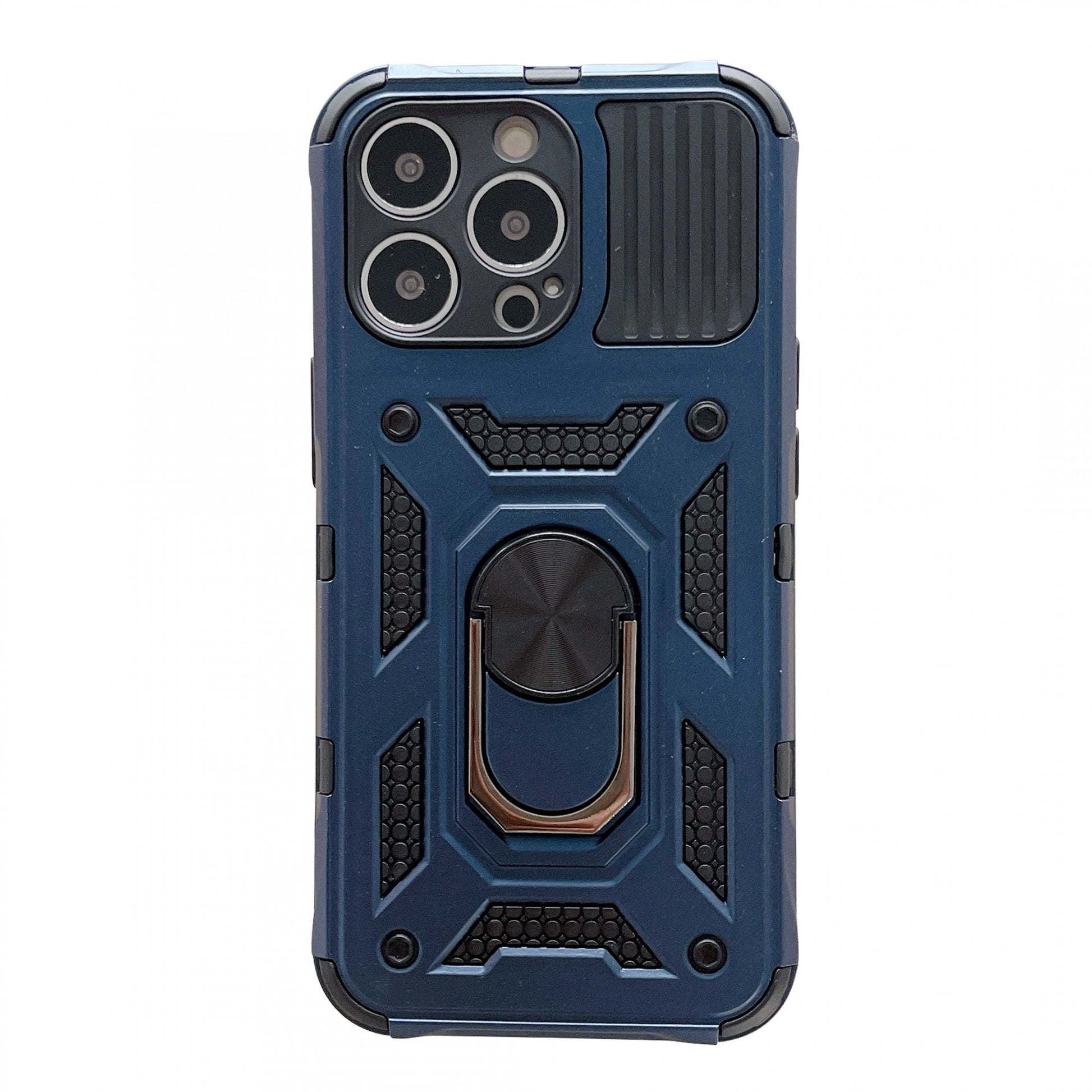 Husa de protectie Klevo compatibila cu Apple iPhone 13 Pro Max Defender Model 4 cu suport,Albastru