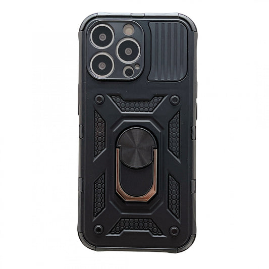 Husa de protectie Klevo compatibila cu Apple iPhone 13 Pro Max Defender Model 4 cu suport,Negru