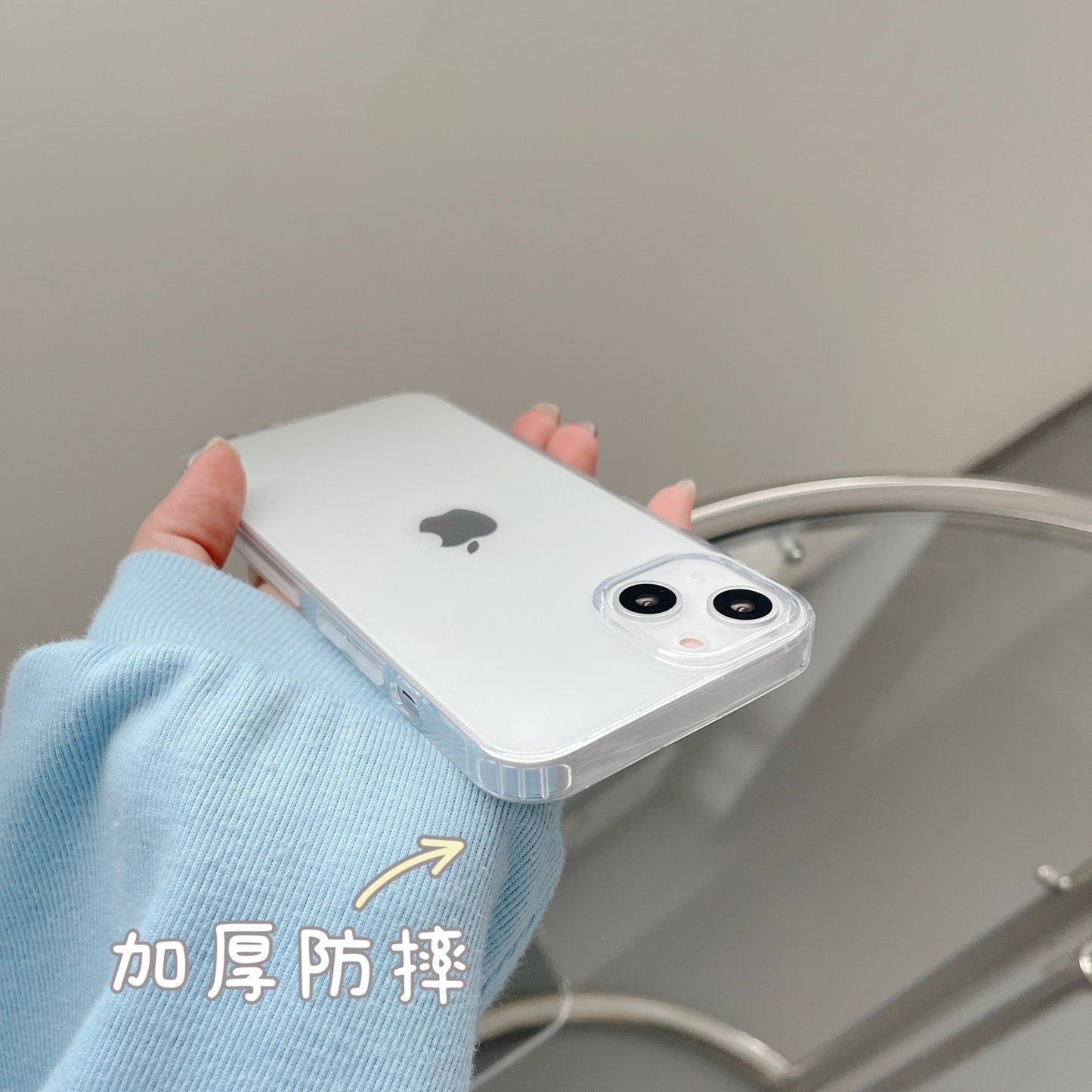 Husa de protectie Klevo compatibila cu Apple iPhone 13 Protect Plus Transparent