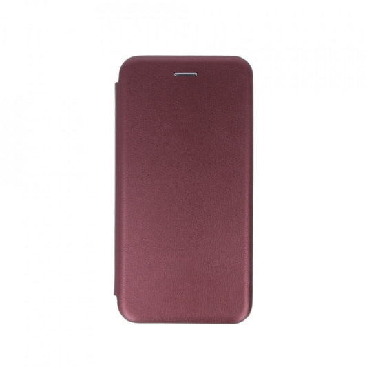 Husa de protectie Klevo compatibila cu Huawei P Smart 2021 Magnet Book Case Bordo