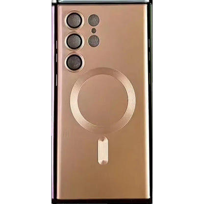Husa de protectie Klevo, cu incarcare Wireless, Tehnologie Magsafe, pentru  Samsung Galaxy S23 Ultra , Rose Gold