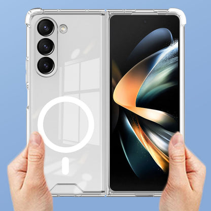 Husa pentru Samsung Galaxy Z FOLD6, Klevo, Husa de Protectie cu Anti-Shock, Tehnologie MagSafe Magnetic, Design Ultra Subtire, Anti alunecare, TPU Acrilic, Transparent