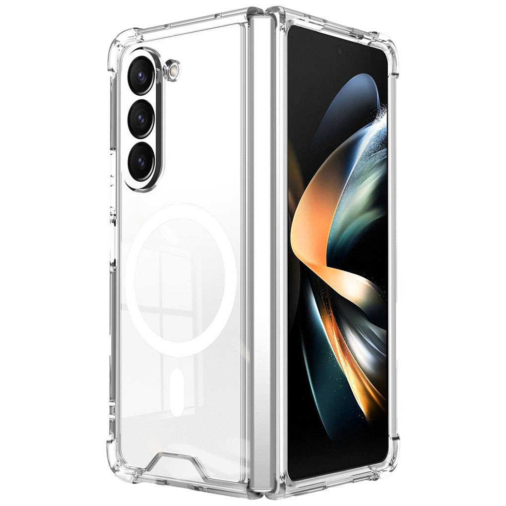 Husa pentru Samsung Galaxy Z FOLD6, Klevo, Husa de Protectie cu Anti-Shock, Tehnologie MagSafe Magnetic, Design Ultra Subtire, Anti alunecare, TPU Acrilic, Transparent