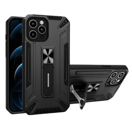 Husa de protectie Klevo pentru Apple iPhone 13 Defender Sergeant Brave cu suport,Negru