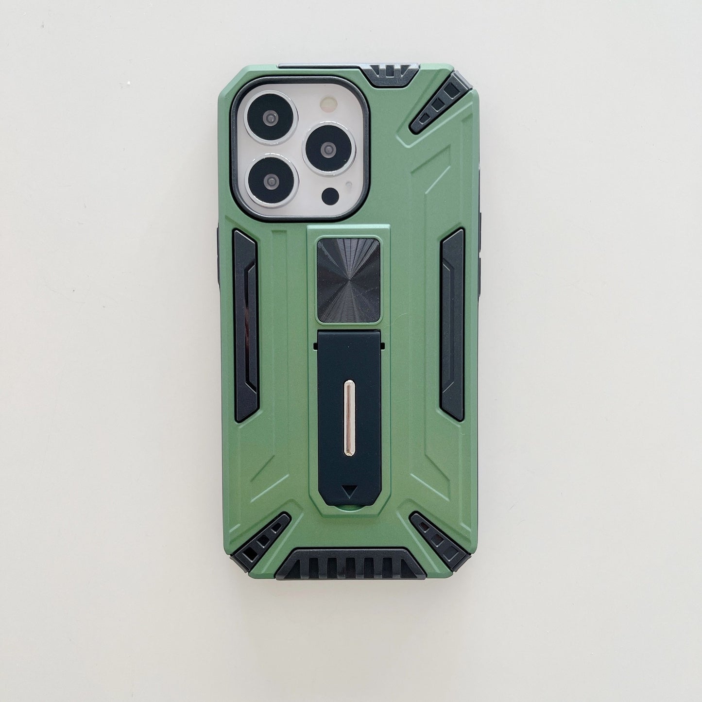 Husa de protectie Klevo pentru Apple iPhone 13 Defender Sergeant Brave cu suport,Verde