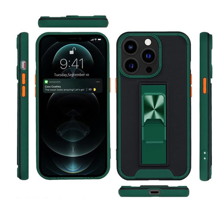 Husa Telefon, Klevo, Compatibila Apple iPhone 13 Mini, Carcasa Defender Sergeant Brave,  Magnetic, cu Suport, Verde Inchis