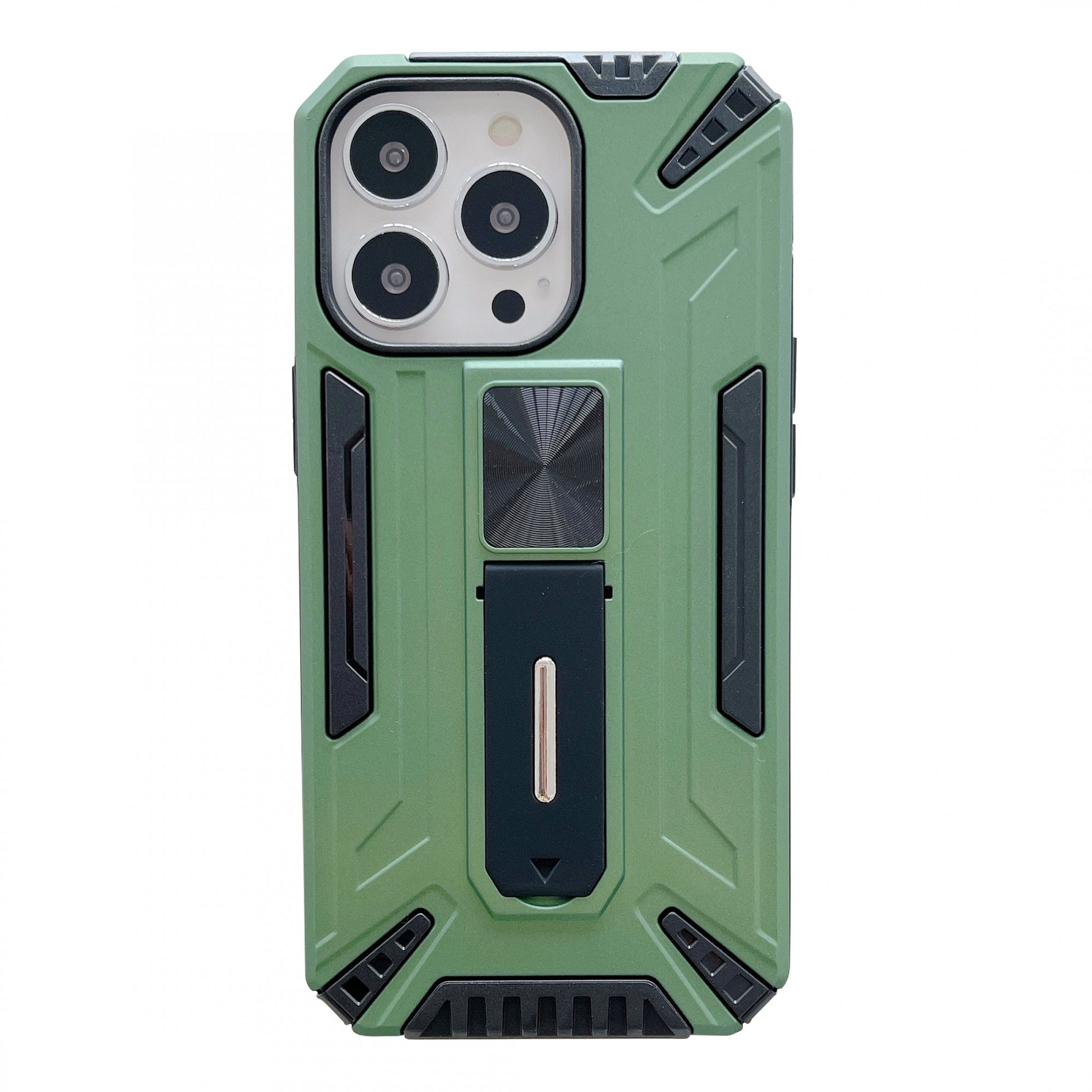 Husa de protectie Klevo pentru Apple iPhone 13 Pro, Defender Sergeant Brave cu suport, Verde