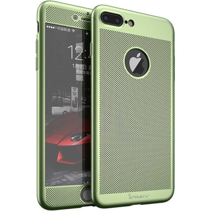 Husa de Protectie, Klevo, pentru Apple iPhone 7 Plus, Full Cover 360 Air cu Gauri si Folie de Protectie, Plastic, Verde