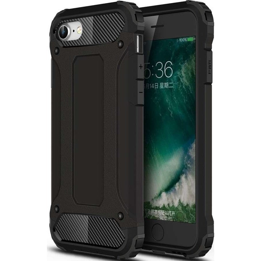 Husa de Protectie, Klevo, pentru Apple iPhone X/XS, Defender Model 1, silicon, plastic, Negru