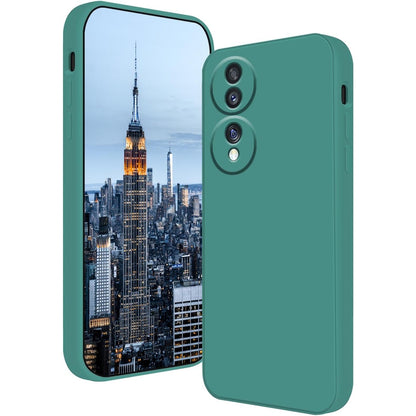 Husa de Protectie, Klevo, pentru Honor 70, Liquid Silicone, cu Microfibra pe Interior, Protectie Antisoc, Compatibil Incarcare Wireless, Verde