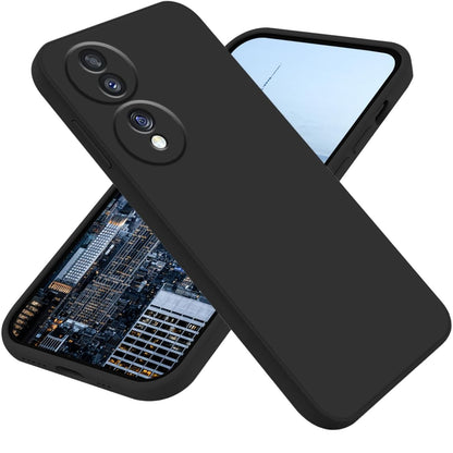 Husa de Protectie, Klevo, pentru Honor 70, Liquid Silicone, cu Microfibra pe Interior, Protectie Antisoc, Compatibil Incarcare Wireless, Negru