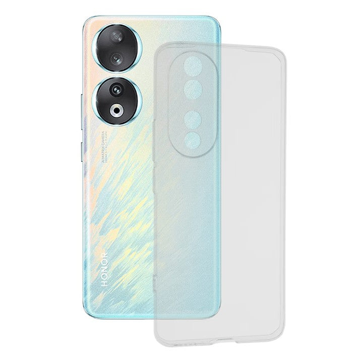 Husa de Protectie, Klevo, pentru Honor 90 Lite, TPU Protect Plus, cu Dust Plug, Transparent