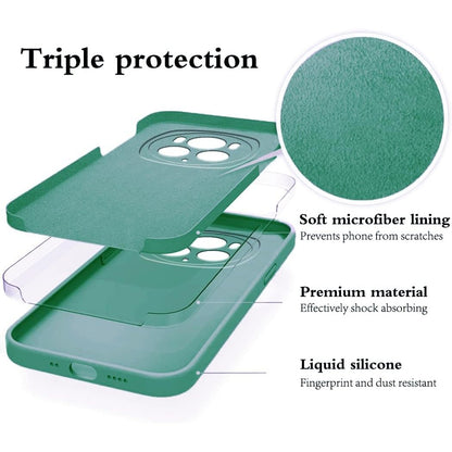 Husa de Protectie, Klevo, pentru Honor Magic 6 Pro, Liquid Silicone, cu Microfibra pe Interior, Protectie Antisoc, Compatibil Incarcare Wireless, Verde