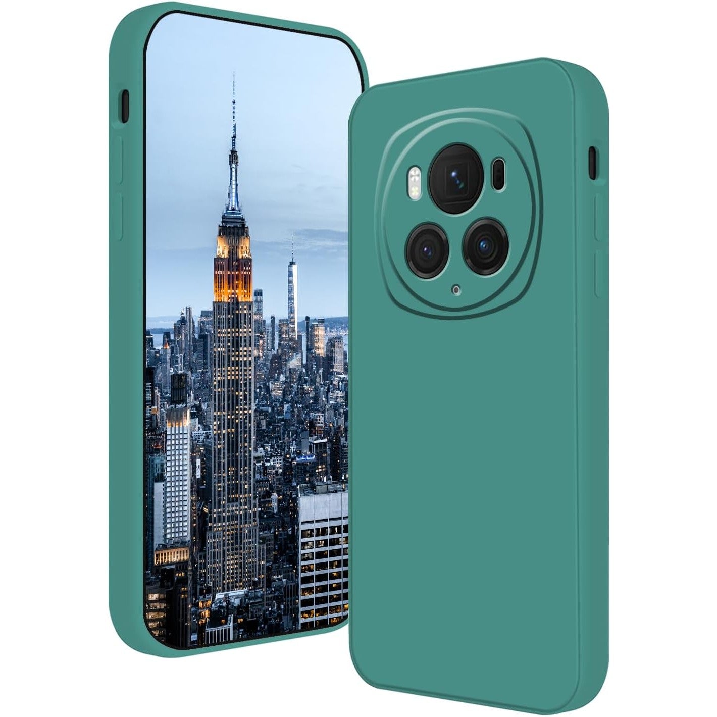 Husa de Protectie, Klevo, pentru Honor Magic 6 Pro, Liquid Silicone, cu Microfibra pe Interior, Protectie Antisoc, Compatibil Incarcare Wireless, Verde