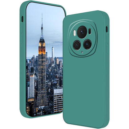 Husa de Protectie, Klevo, pentru Honor Magic 6 Pro, Liquid Silicone, cu Microfibra pe Interior, Protectie Antisoc, Compatibil Incarcare Wireless, Verde