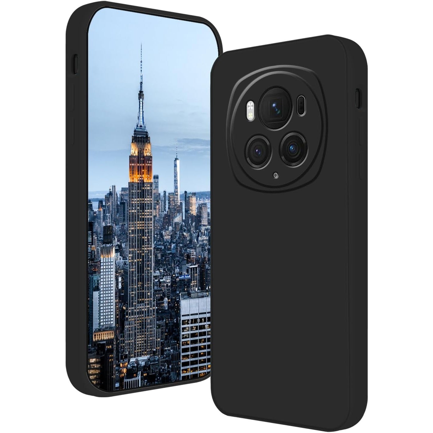 Husa de Protectie, Klevo, pentru Honor Magic 6 Pro, Liquid Silicone, cu Microfibra pe Interior, Protectie Antisoc, Compatibil Incarcare Wireless, Negru