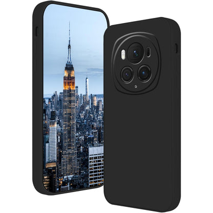 Husa de Protectie, Klevo, pentru Honor Magic 6 Pro, Liquid Silicone, cu Microfibra pe Interior, Protectie Antisoc, Compatibil Incarcare Wireless, Negru