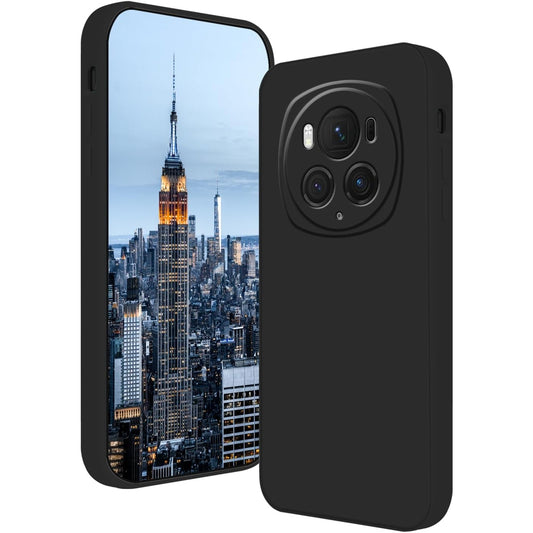 Husa de Protectie, Klevo, pentru Honor Magic 6 Pro, Liquid Silicone, cu Microfibra pe Interior, Protectie Antisoc, Compatibil Incarcare Wireless, Negru