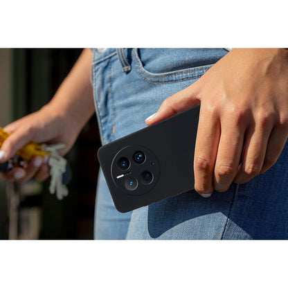 Husa de Protectie, Klevo, pentru Huawei Mate 50 Pro, Liquid Silicone, cu Microfibra pe Interior, Protectie Antisoc, Compatibil Incarcare Wireless, Negru
