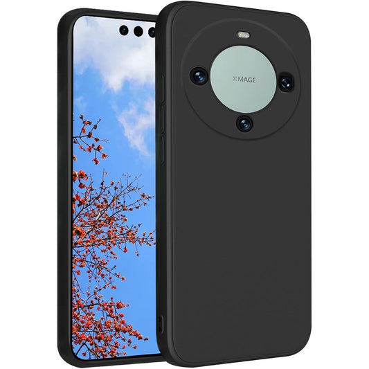 Husa de Protectie, Klevo, pentru Huawei Mate 60 Pro, Liquid Silicone, cu Microfibra pe Interior, Protectie Antisoc, Compatibil Incarcare Wireless, Negru