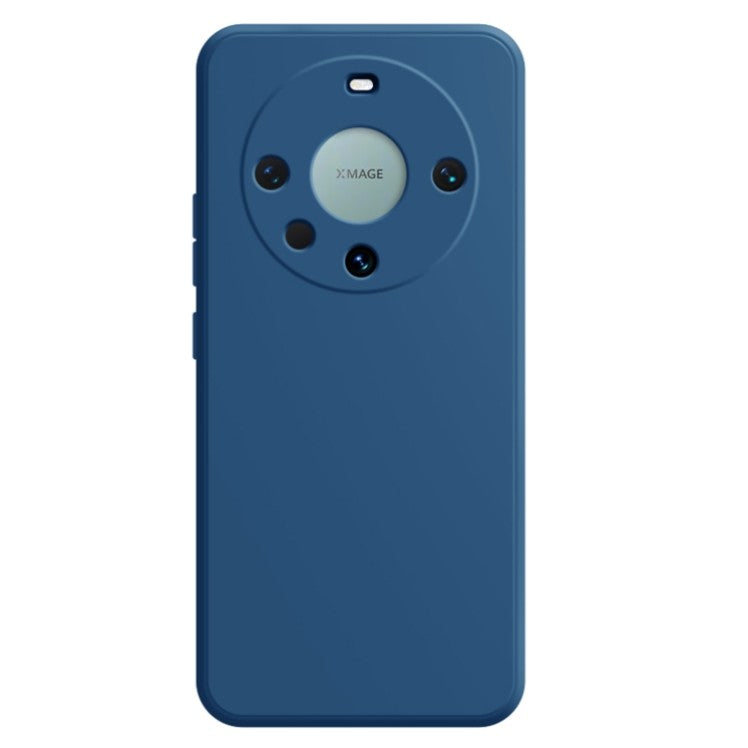 Husa de Protectie, Klevo, pentru Huawei Mate 60 Pro, Liquid Silicone, cu Microfibra pe Interior, Protectie Antisoc, Compatibil Incarcare Wireless, Albastru