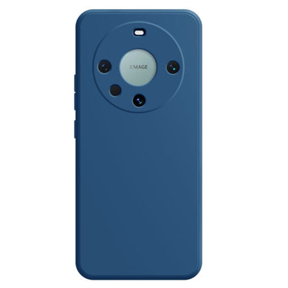 Husa de Protectie, Klevo, pentru Huawei Mate 60 Pro, Liquid Silicone, cu Microfibra pe Interior, Protectie Antisoc, Compatibil Incarcare Wireless, Albastru