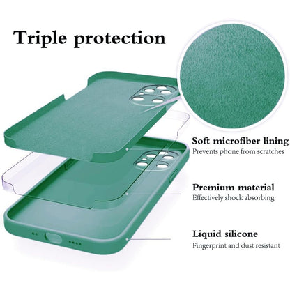 Husa de Protectie, Klevo, pentru Huawei P60 Pro, Liquid Silicone, cu Microfibra pe Interior, Protectie Antisoc, Compatibil Incarcare Wireless, Verde