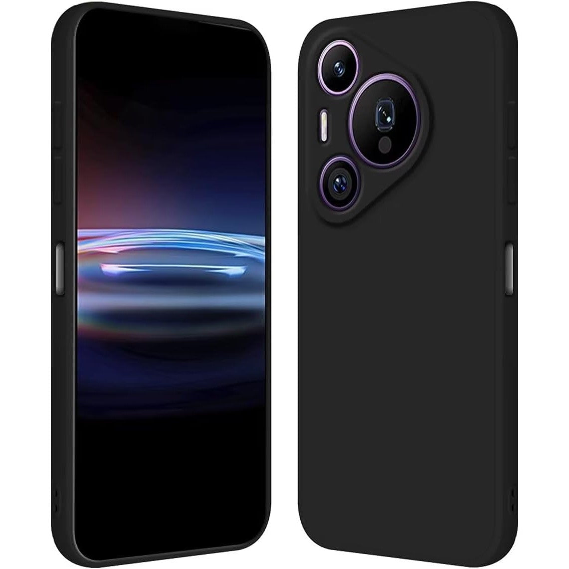 Husa de Protectie, Klevo, pentru Huawei Pura 70, Liquid Silicone, cu Microfibra pe Interior, Protectie Antisoc, Compatibil Incarcare Wireless, Negru