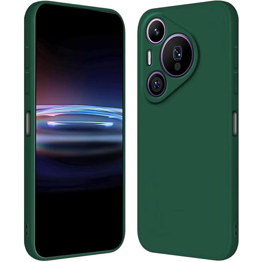 Husa de Protectie, Klevo, pentru Huawei Pura 70 Pro, Liquid Silicone, cu Microfibra pe Interior, Protectie Antisoc, Compatibil Incarcare Wireless, Verde