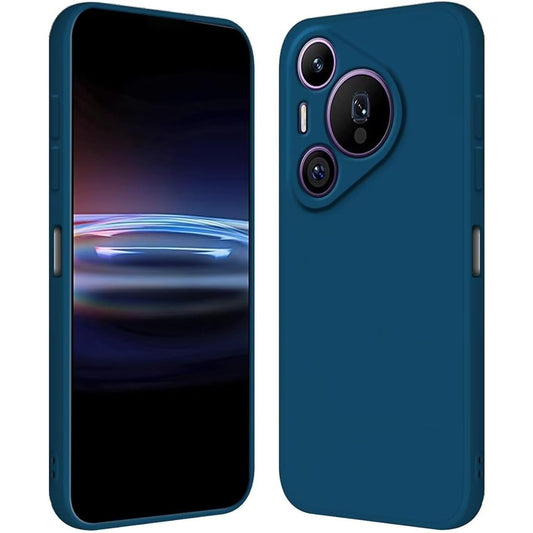 Husa de Protectie, Klevo, pentru Huawei Pura 70 Pro, Liquid Silicone, cu Microfibra pe Interior, Protectie Antisoc, Compatibil Incarcare Wireless, Albastru