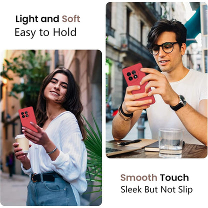 Husa de Protectie, Klevo, pentru OnePlus 11 5G, Liquid Silicone, cu Microfibra pe Interior, Protectie Antisoc, Compatibil Incarcare Wireless, Rosu