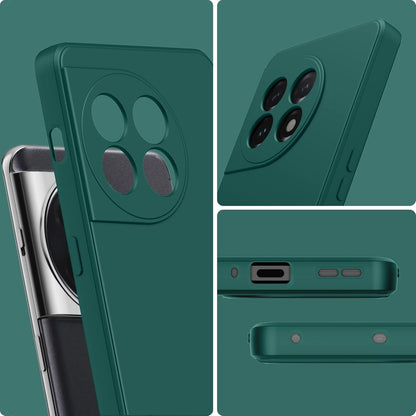 Husa de Protectie, Klevo, pentru OnePlus 11 5G, Liquid Silicone, cu Microfibra pe Interior, Protectie Antisoc, Compatibil Incarcare Wireless, Verde