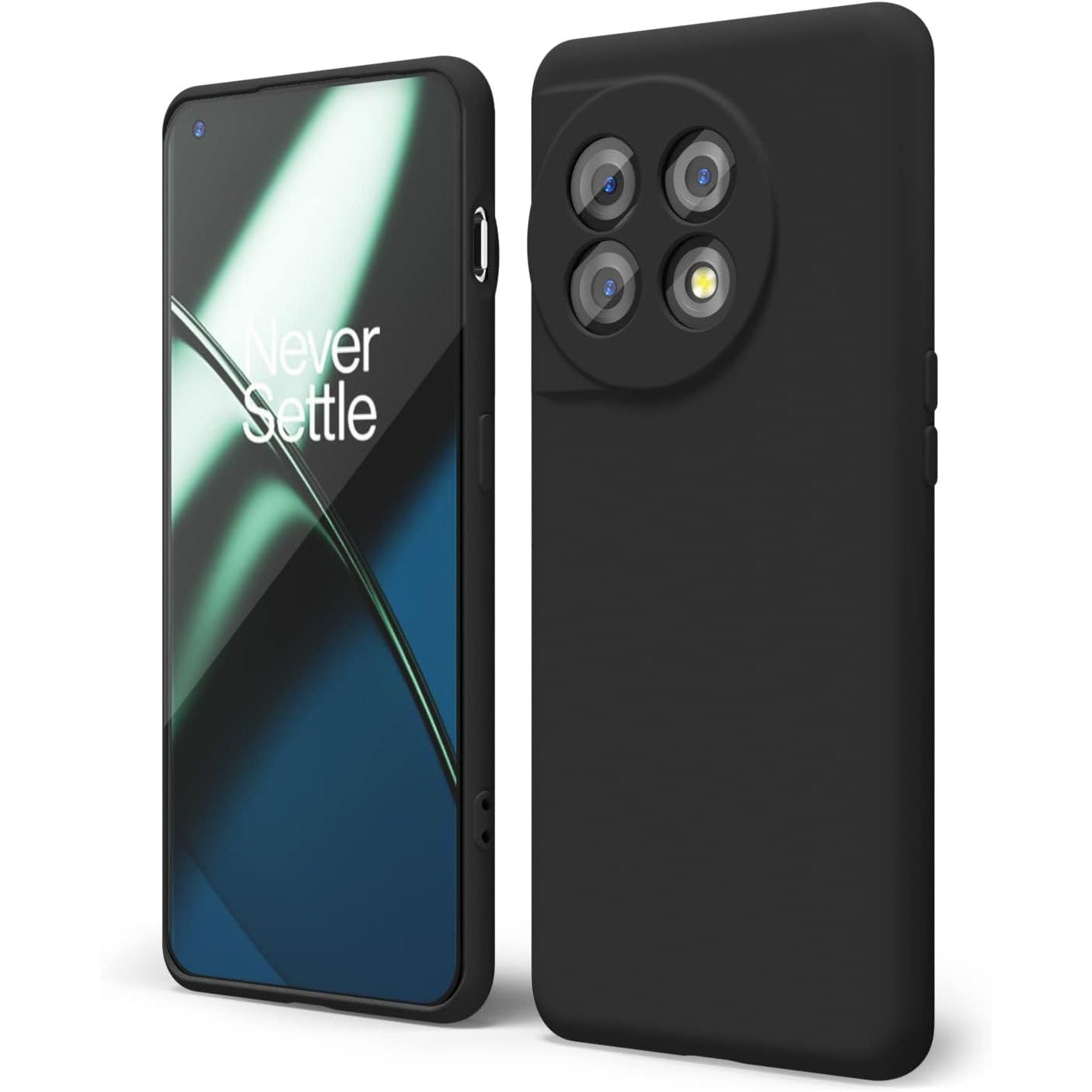 Husa de Protectie, Klevo, pentru OnePlus 11 5G, Liquid Silicone, cu Microfibra pe Interior, Protectie Antisoc, Compatibil Incarcare Wireless, Negru