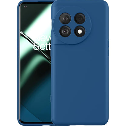 Husa de Protectie, Klevo, pentru OnePlus 11 5G, Liquid Silicone, cu Microfibra pe Interior, Protectie Antisoc, Compatibil Incarcare Wireless, Albastru