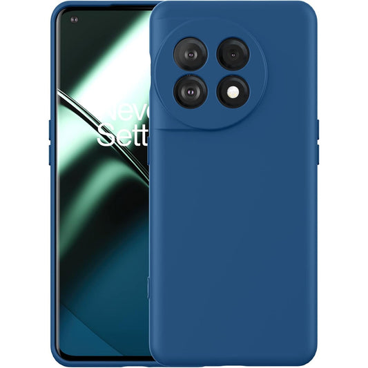 Husa de Protectie, Klevo, pentru OnePlus 11 5G, Liquid Silicone, cu Microfibra pe Interior, Protectie Antisoc, Compatibil Incarcare Wireless, Albastru