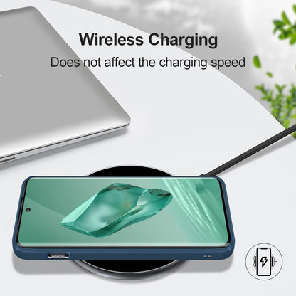 Husa de Protectie, Klevo, pentru OnePlus 12 5G, Liquid Silicone, cu Microfibra pe Interior, Protectie Antisoc, Compatibil Incarcare Wireless, Albastru