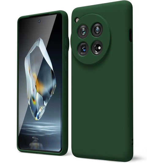Husa de Protectie, Klevo, pentru OnePlus 12 5G, Liquid Silicone, cu Microfibra pe Interior, Protectie Antisoc, Compatibil Incarcare Wireless, Verde