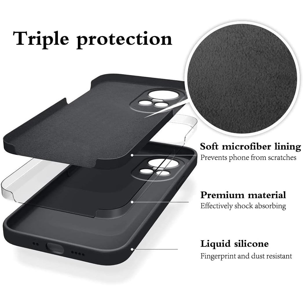 Husa de Protectie, Klevo, pentru Oppo Reno 10 Pro 5G, Liquid Silicone, cu Microfibra pe Interior, Protectie Antisoc, Compatibil Incarcare Wireless, Negru
