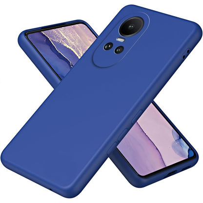 Husa de Protectie, Klevo, pentru Oppo Reno 10 Pro 5G, Liquid Silicone, cu Microfibra pe Interior, Protectie Antisoc, Compatibil Incarcare Wireless, Albastru