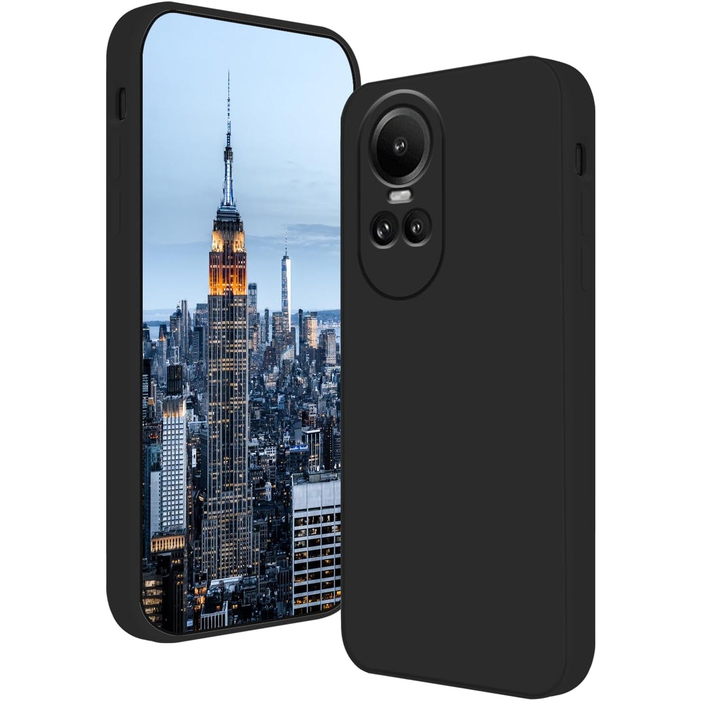 Husa de Protectie, Klevo, pentru Oppo Reno 10 Pro 5G, Liquid Silicone, cu Microfibra pe Interior, Protectie Antisoc, Compatibil Incarcare Wireless, Negru