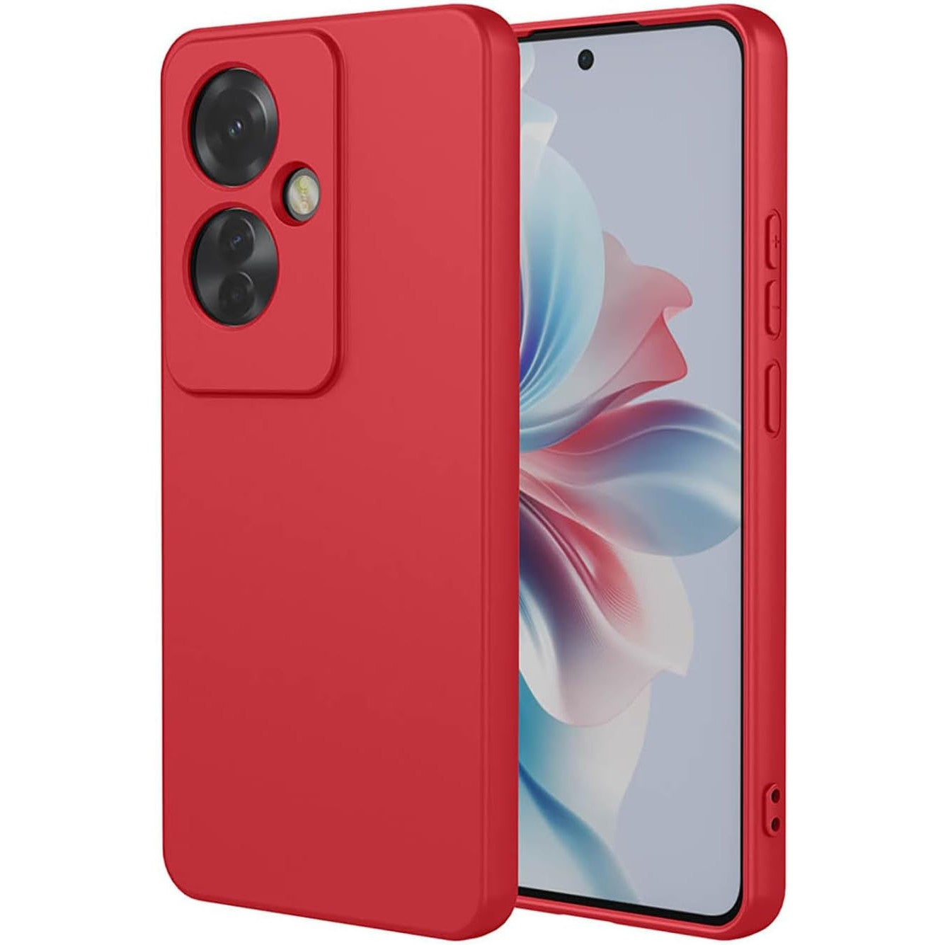 Husa de Protectie, Klevo, pentru Oppo Reno 11 F, Liquid Silicone, cu Microfibra pe Interior, Protectie Antisoc, Compatibil Incarcare Wireless, Rosu