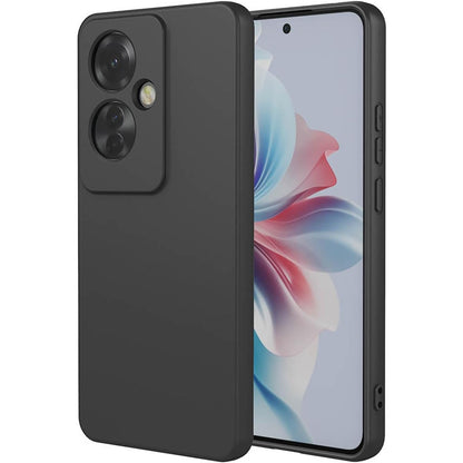 Husa de Protectie, Klevo, pentru Oppo Reno 11 F, Liquid Silicone, cu Microfibra pe Interior, Protectie Antisoc, Compatibil Incarcare Wireless, Negru