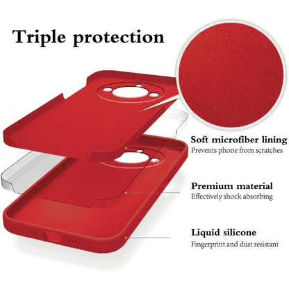 Husa de Protectie, Klevo, pentru Realme 11 Pro Plus, Liquid Silicone, cu Microfibra pe Interior, Protectie Antisoc, Compatibil Incarcare Wireless, Rosu