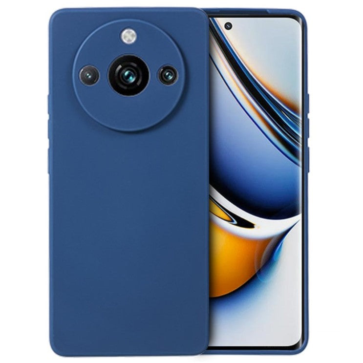 Husa de Protectie, Klevo, pentru Realme 11 Pro Plus, Liquid Silicone, cu Microfibra pe Interior, Protectie Antisoc, Compatibil Incarcare Wireless, Albastru